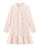 Chemise de nuit petite fille en coton fin rose FLEUR/blanc MULTICO