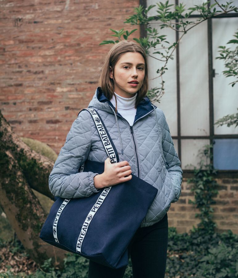 Draagtas met logo blauw