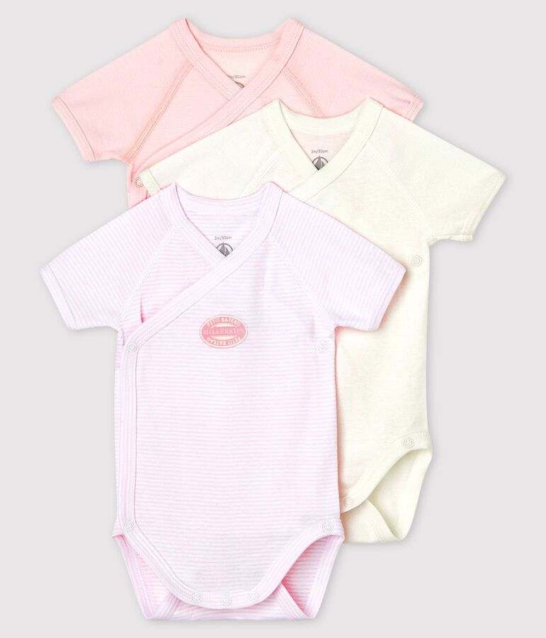 Lot de 3 bodies b&eacute;b&eacute; en coton biologique variante 1