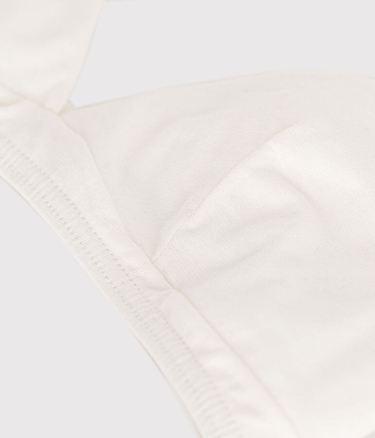 Soutien-gorge en coton et &eacute;lasthanne femme blanc