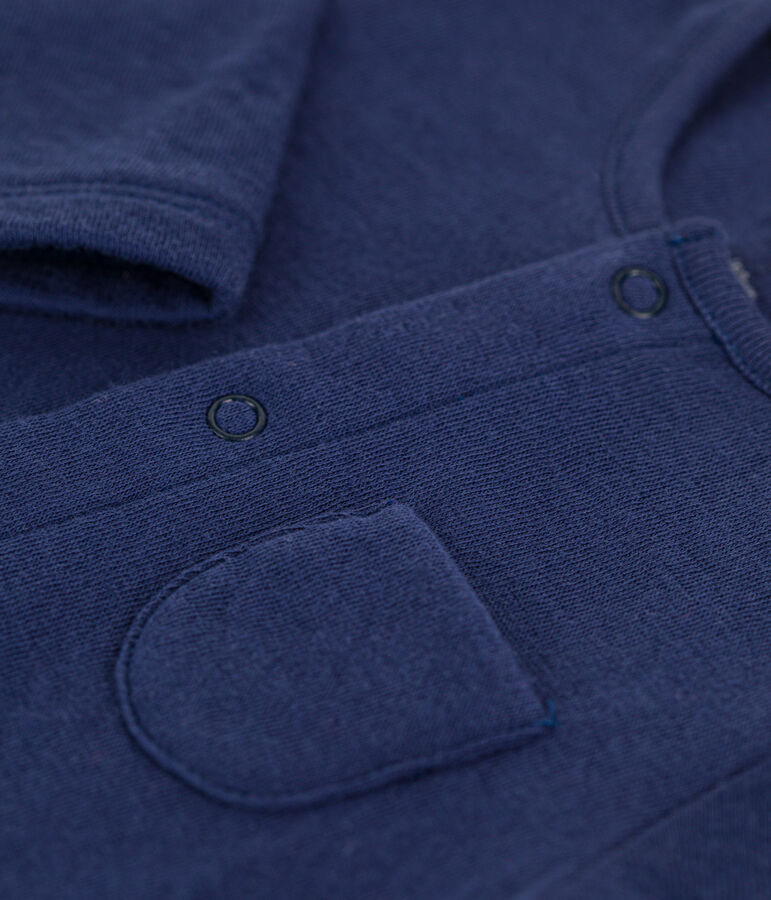 Lang effen babypakje in biologisch tubic voor baby's blauw