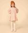 Robe manches longues en gaze de coton fleurie enfant fille rose SALINE/blanc MULTICO