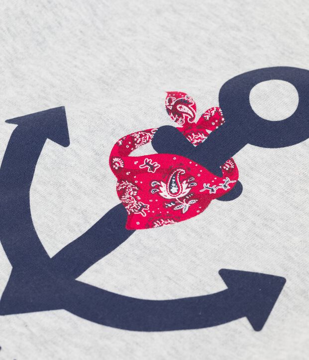 T-shirt met korte mouwen in katoen voor jongens grijs