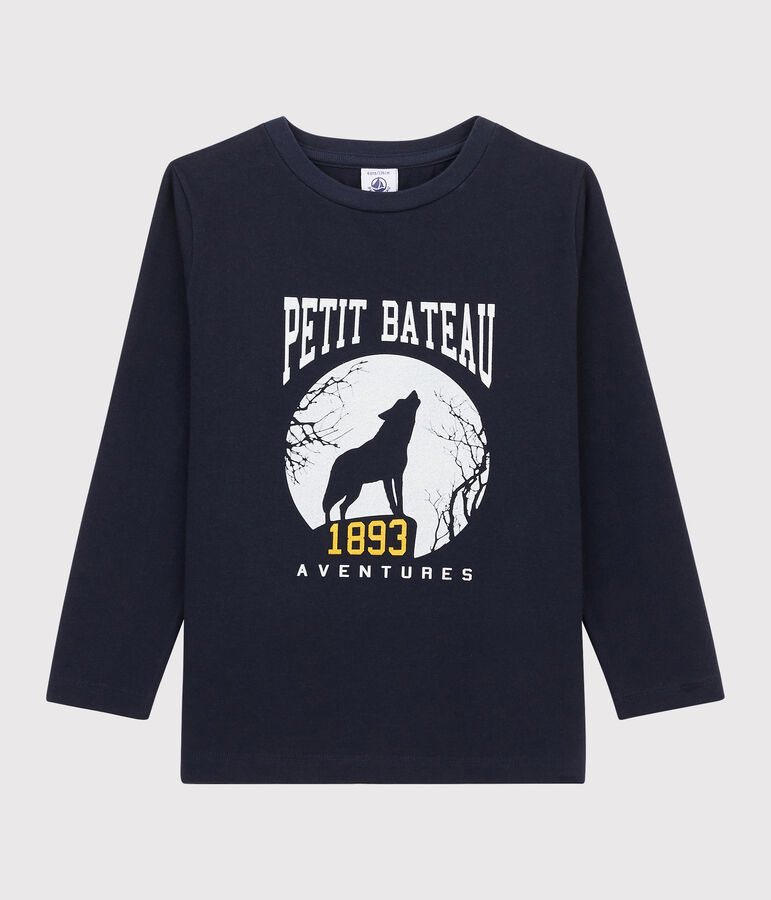 Tee-shirt s&eacute;rigraphi&eacute; enfant gar&ccedil;on bleu