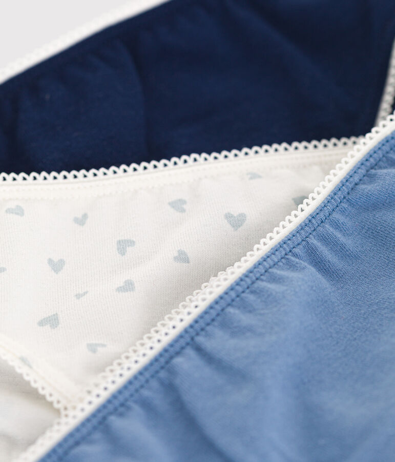 Lot de 3 culottes en coton et &eacute;lasthanne enfant multicouleur