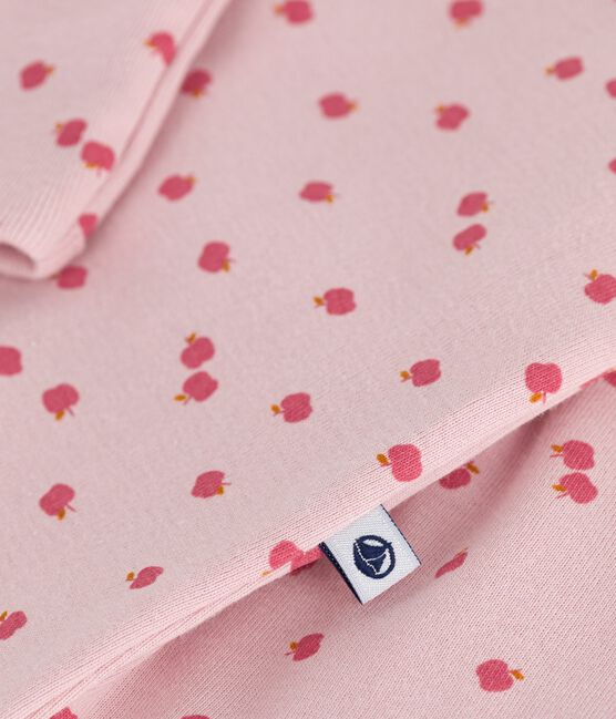 Combisac bébé en coton à col imprimé rose JOLI/blanc MULTICO