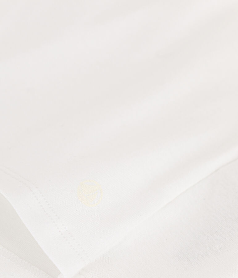 L'Iconique, T-shirt met korte mouw van effen ribstof voor dames wit