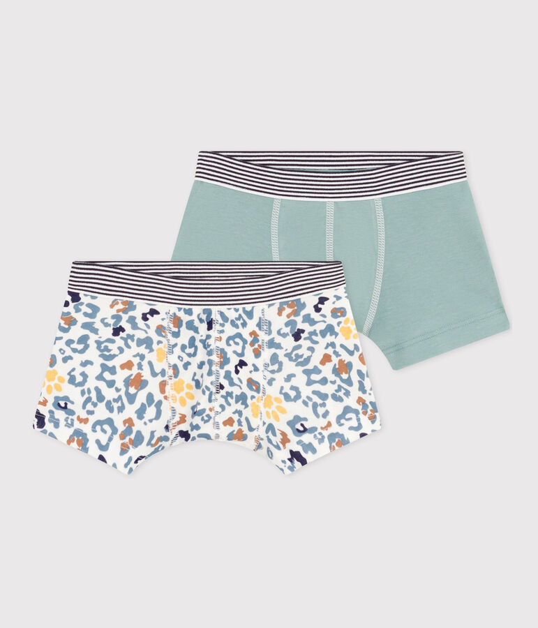 Set van 2 boxershorts voor jongens in katoen multicouleur