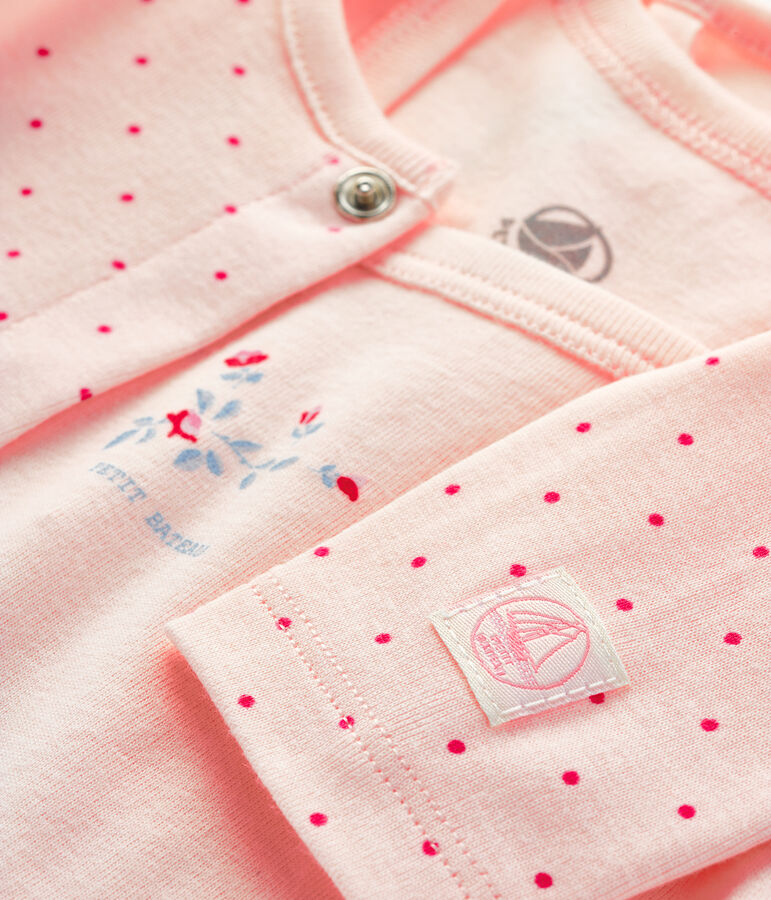 Ensemble b&eacute;b&eacute; 2 pi&egrave;ces en c&ocirc;te rose/rose