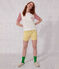 Korte katoenen damespyjama Petit Bateau X Snoopy wit MARSHMALLOW/wit MULTICO