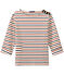 Marinière femme tricolore en jersey lourd beige COQUILLE/bleu SMOKING/ TERKUIT