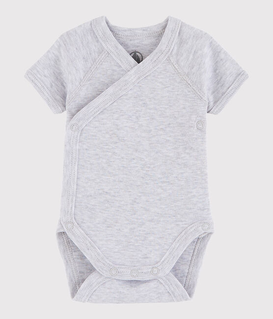 Body croisé manches courtes bébé fille-garçon gris POUSSIERE CHINE
