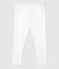 Katoenen legging voor baby's wit MARSHMALLOW