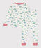 Pyjama enfant en coton imprimé dinosaures blanc MARSHMALLOW/blanc MULTICO