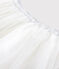Rok van tule met lovertjes voor meisjes wit MARSHMALLOW/grijs ARGENT