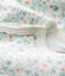 Baby molton slaappak met bloemenprint wit MARSHMALLOW/wit MULTICO