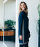 rechte damesjurk blauw SMOKING