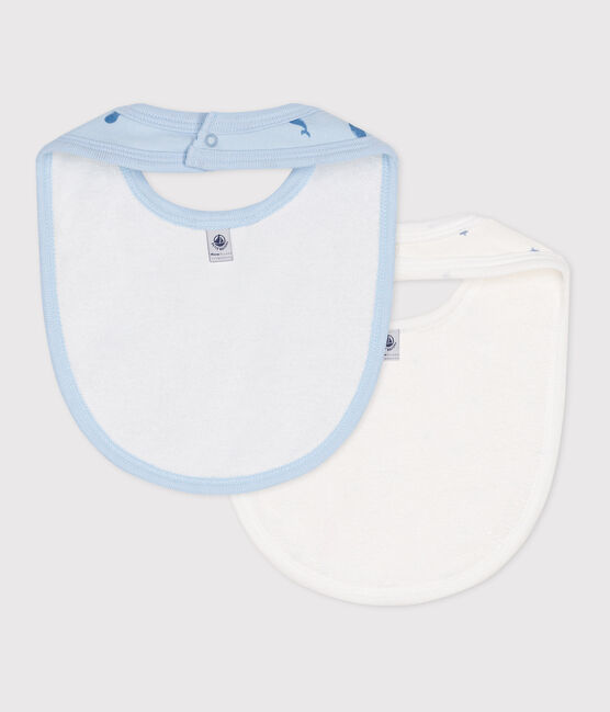 Lots de deux bavoirs bébé en coton imprimé variante 2