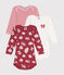 Lot de 3 bodies bébé manches longues en coton variante 3