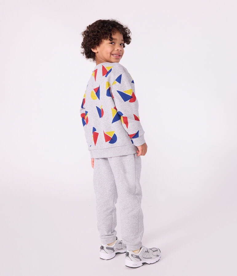 Sweatshirt enfant en coton imprim&eacute; FUMEE/ MULTICO