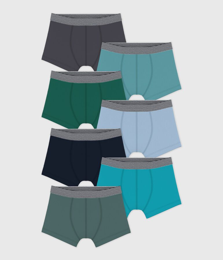Setje effen katoenen boxershorts voor kinderen multicouleur