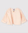 Gebreid vestje uit biokatoen voor baby's roze FLEUR