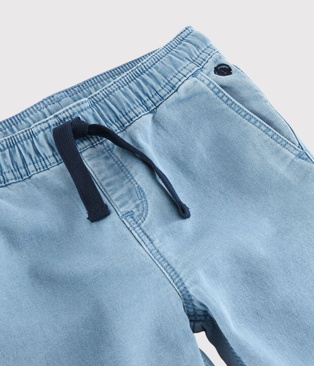 Denim molton broek voor jongens blauw