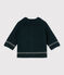 Jacquardgebreid vest in wol/katoen voor babymeisjes groen SHERWOOD/wit MULTICO