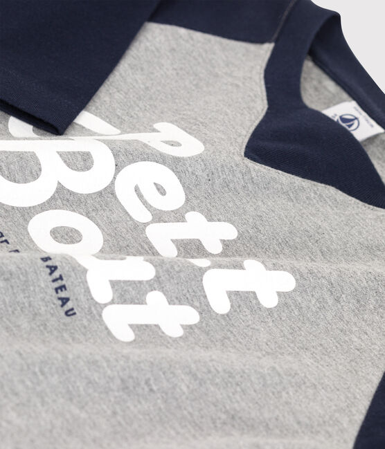 Tee-shirt manches longues en jersey enfant garçon gris SUBWAY/bleu SMOKING