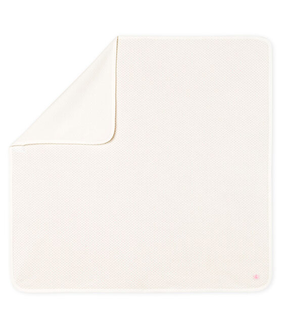Drap de maternité bébé en côte blanc MARSHMALLOW/rose CHARME