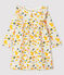 Jurk met lange mouwen babymeisje beige MONTELIMAR/wit MULTICO