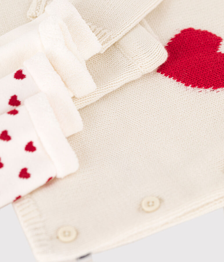 Geboortegeschenkset met gebreide items multicouleur