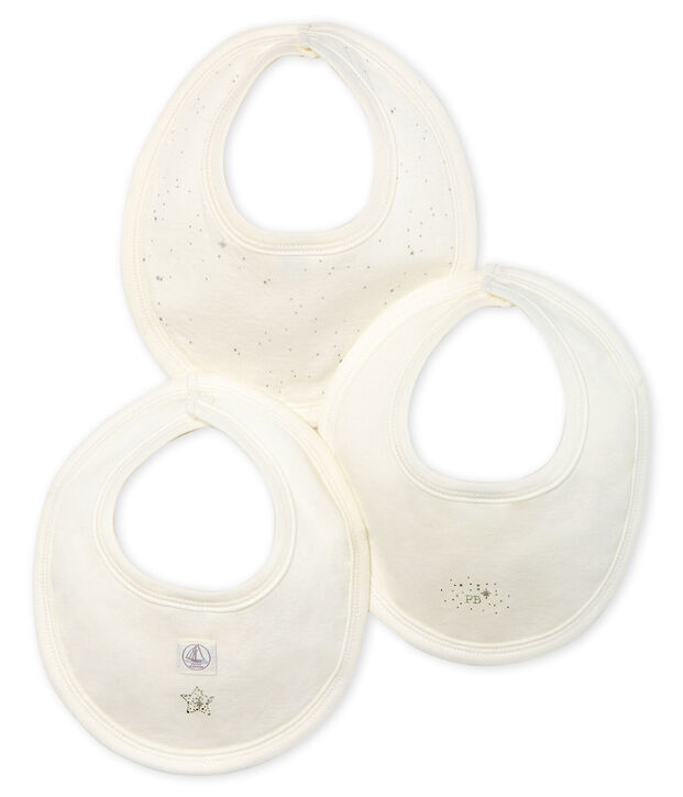 Trio de bavoirs b&eacute;b&eacute; en c&ocirc;te multicouleur