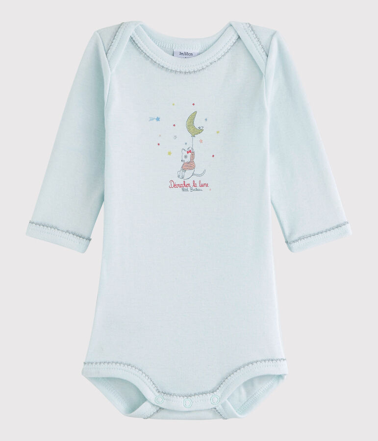 Body manches longues b&eacute;b&eacute; fille bleu Bocal
