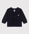 Effen katoenen babyvestje blauw SMOKING