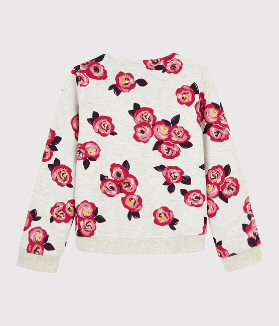 Cardigan in molton meisjes kinderen beige MONTELIMAR/wit MULTICO