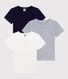 Lot de tee-shirts enfant en coton manches courtes unis