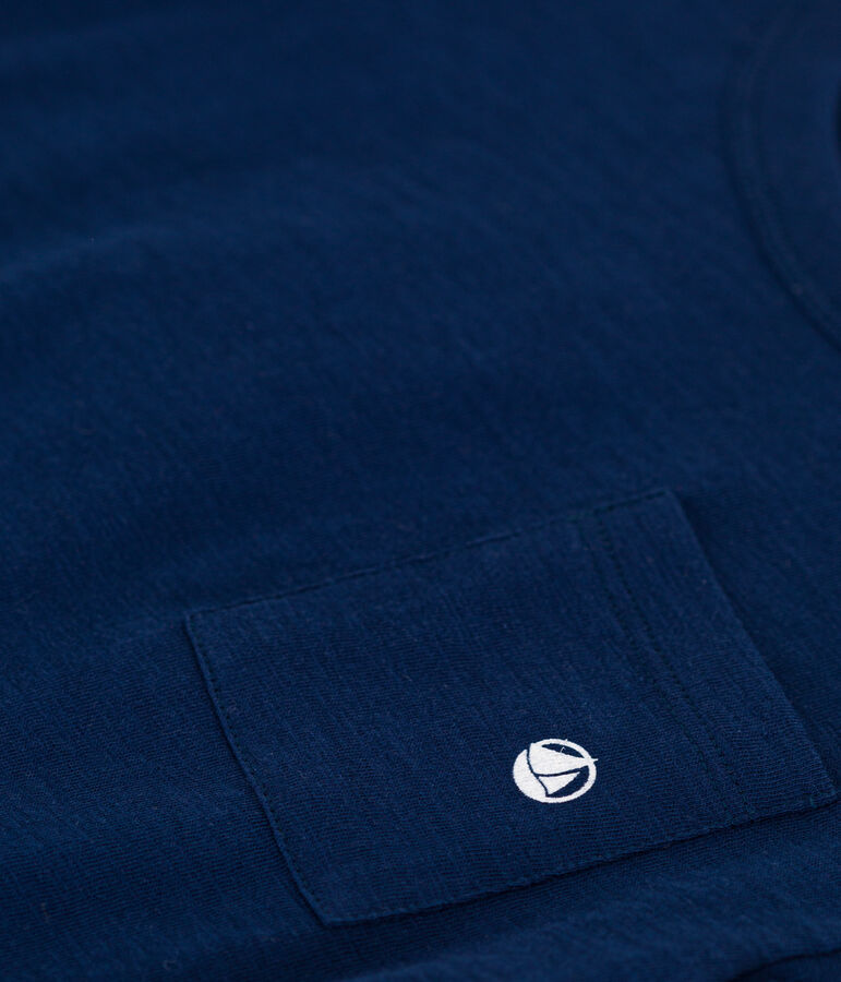 T-shirt van gevlamde jersey voor jongens blauw