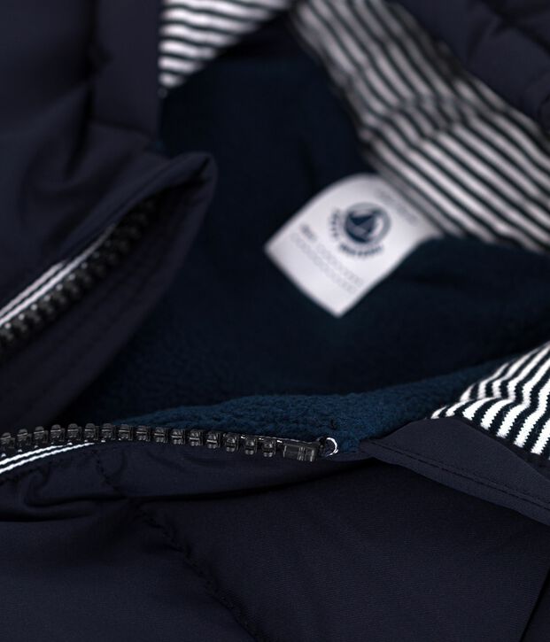 Doudoune b&eacute;b&eacute; en polyester uni bleu