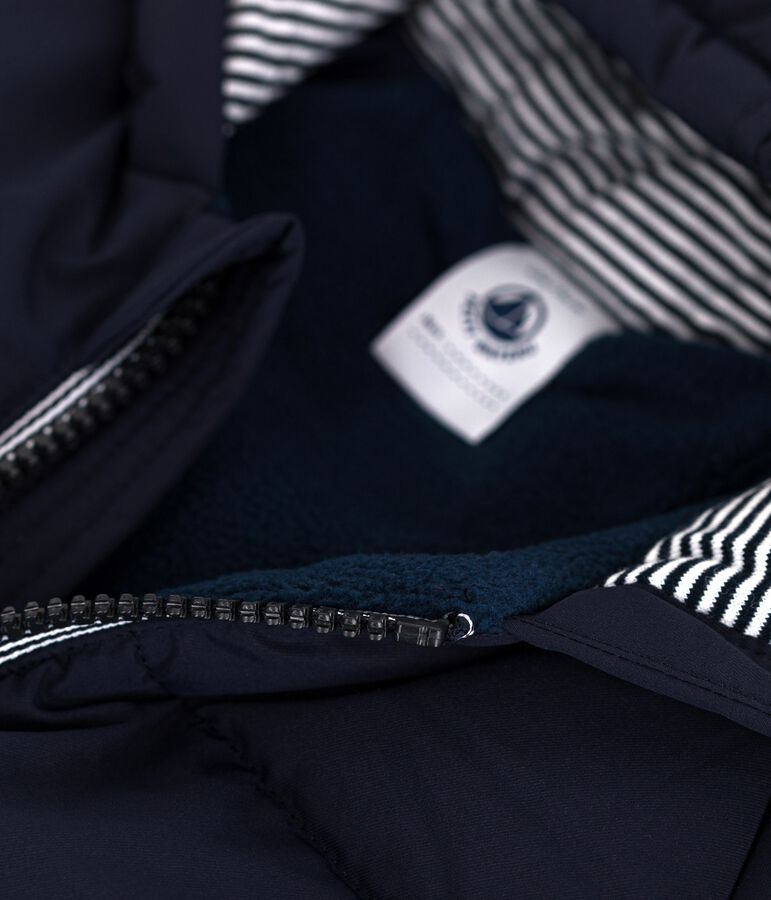 Doudoune b&eacute;b&eacute; en polyester uni bleu