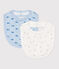 Set met 2 katoenen slabbetjes met print voor baby's multicouleur