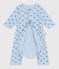 Katoenen bodypyjama zonder voetjes voor baby's met walvisprint blauw TOUDOU/ ALASKA