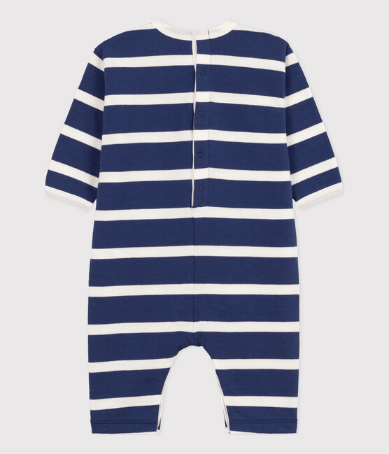 Lang gestreept pakje van molton voor baby's CHALOUPE/ MARSHMALLOW