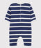 Lang gestreept pakje van molton voor baby's CHALOUPE/ MARSHMALLOW