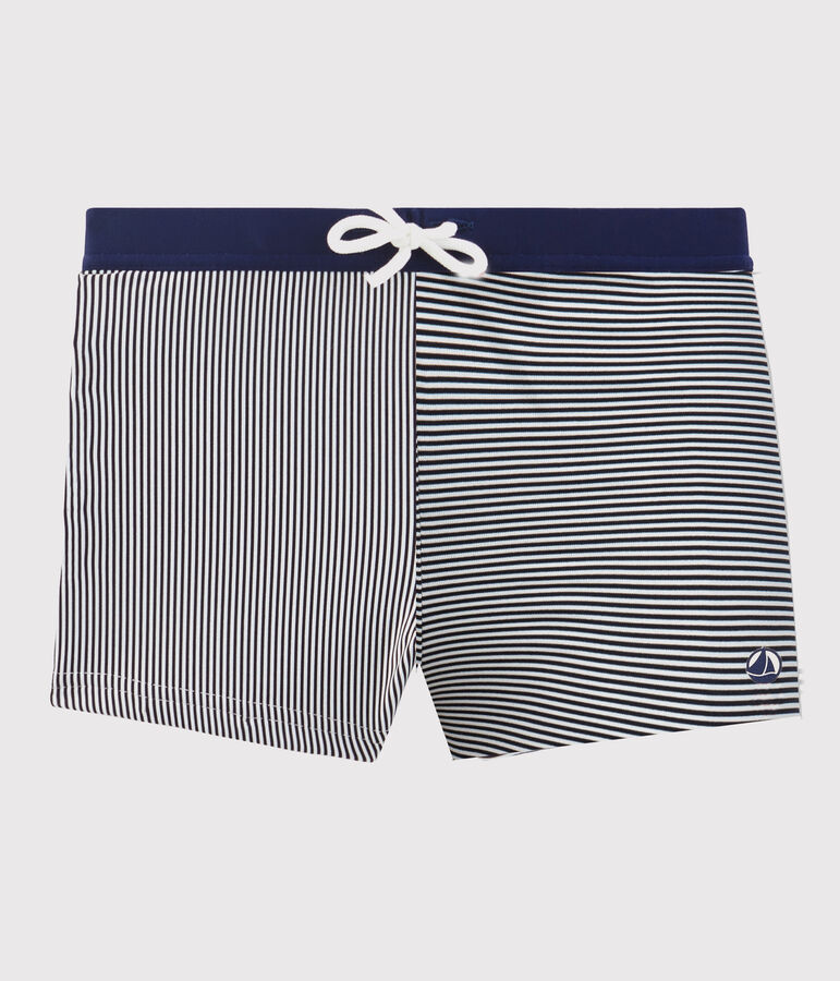Maillot de bain enfant gar&ccedil;on bleu/blanc