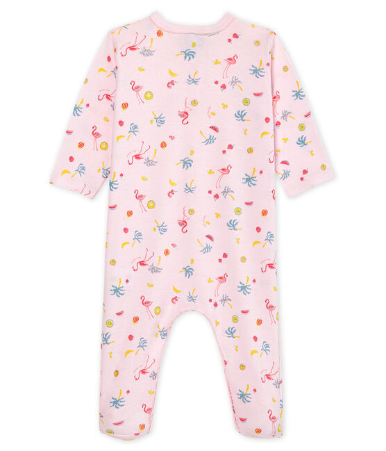Dors bien bébé fille en côte rose VIENNE/blanc MULTICO