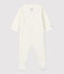Dors-bien étoilé blanc bébé en velours de coton biologique blanc MARSHMALLOW/blanc MULTICO