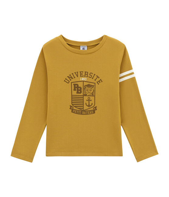 Jongens tee-shirtmet lange mouwen geel INCA
