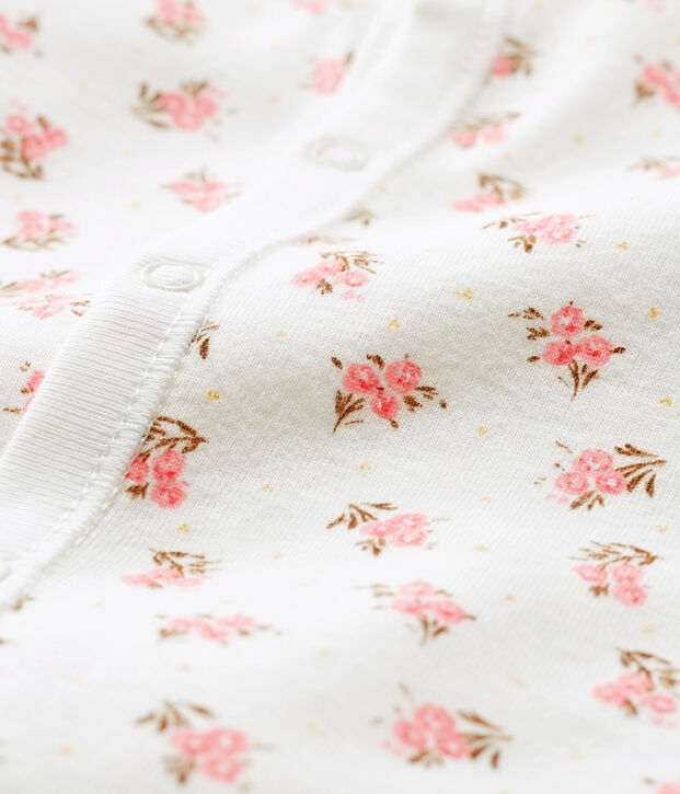 Combitas baby van gebreide stof wit/roze/multicouleur