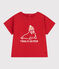 T-shirt bébé en coton à manches courtes uni rouge AURORA